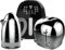 FUNKY Retro Kettle, Toaster and Air fyer Kitchen Set, 1.7L Easy Pour Kettle, Large Deep and Wide Toaster, 1700W 5.5L Air Fryer - Chrome and Black