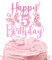 Personalised Pink 3D Butterfly Happy 5th Birthday Glitter Cake Toppers,Pink Butterfly Theme Cake Toppers for Cake Decorations Girls 5 Years Old Birthday Party Keepsakes
