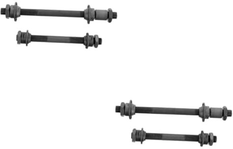 Toyvian 2 Sätze Rennrad Zubehör Nabenwelle -Fahrradteile Straße Vorderachse hinten Schnellspannwelle Achsen Frontwelle aus Metall Mountainbike Vorderschaft Black