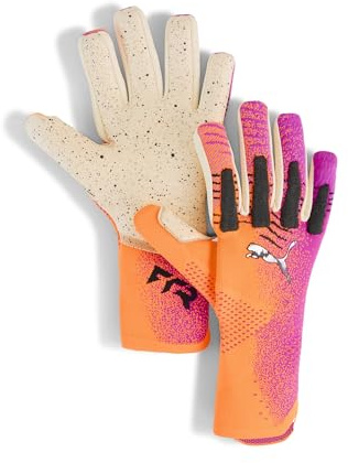 PUMA Unisexe Avenir Ultimate Nc Football Gants de Gardien de But 8, Chaleur Feu Marie-France Orange Rose