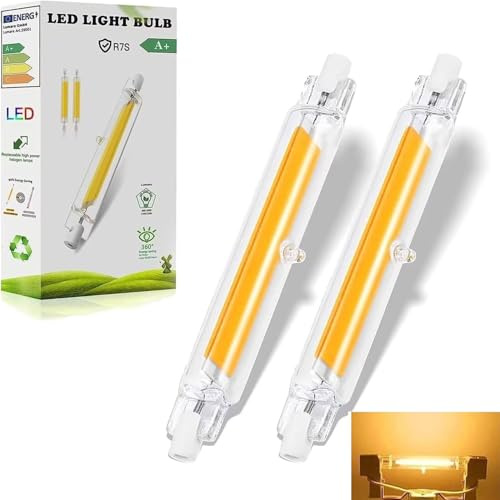 MJGFD R7S LED 78mm Dimmbar, 10W R7S LED Ersatz für 100W Halogenstab, Warmweiß 3000K, 1000 Lumen, 360° Strahlwinkel, Kein Flackern, für Flur/Deckenlampe/Stehlampe, 2PCS