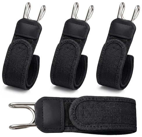 4 Stück Gürtel Ohne Schnalle, Elastischer Gürtel Herren Damen, Buckle Less Belt mit Metallhaken, Gürtel Klettverschluss, Verstellbare Unsichtbare Seitliche Elastische Gürtelhaken für Jeans Hosen Kleid