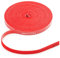 deleyCON 10m Klett Kabelbinder Klettband Klettbandrolle 10mm Breit Kabelmanagement Kabelorganizer Klettkabelbinder Klettverschluss zuschneidbar Rot