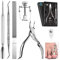 MojiDecor Ingrown Toenail Filae and Ingrowing Toenail File, Professional Nail Care Set 6PCS Premium Stainless Steel Manicure Pedicure Set, Nail Nipper Nail Slider Nail File and Ingrown Toe Tool