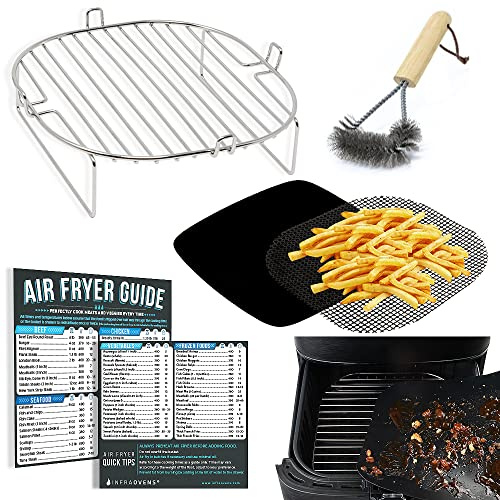 Infraovens Air Fryer Accessories XL Grill Tools Compatible with Phillips Airfryer, Power AirFryer Oven, NuWave Brio, Cozyna Chefman Secura Harbor Tidylife Emerald Della +More L XL XXL Deep Fryers | by