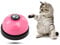 Dog Door Bell and Press Bell Pet Training Press Bell Iron Sturdy Pet Bell Desk Bell Call Bell for Dog Toilet Training Bell Interaction Bell (Pink)