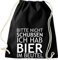 Shirtinstyle Gym Sack Turnbeutel BITTE NICHT SCHUBSEN ICH HAB BIER IM BEUTEL, Farbe Schwarz