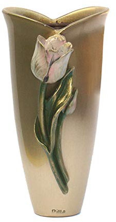 legendURN Grabvase 'Blume' aus Bronze (Wandvase) | Sie sind auf der Suche nach Einer Grabvase aus Bronze? Bei unserem Urnengeschäft sind Sie genau richtig. Große Auswahl an Urnen Gratis Versand