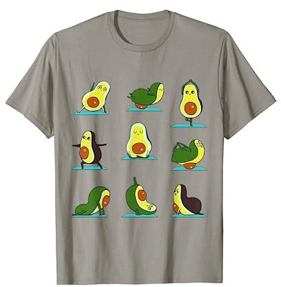 Avocado Yoga Poses Avo-Cardio Exercise Fitness Gym Workout T-Shirt