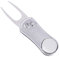 Mile High Life Ganzmetall Faltbares Golf Pitchgabel mit Pop-up Taste & Magnetkugel Markierung (Silver Undulate)