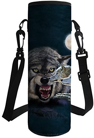 HUGS IDEA Neoprene Water Bottle Sleeve Carrier Holder, Great for Glass, Plastic, Metal