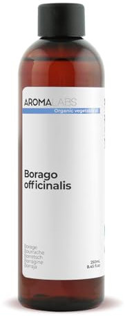 Aceite de Borraja BIO (Borago officinalis) - 250 mL - Aceite Vegetal Virgen Certificado AB - Salud articular - Aroma Labs