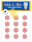 Bullseye Toilet Target Stickers - Bulk Pack with Tool, Sticks on Wet Surface, Toilet Targets for Boys