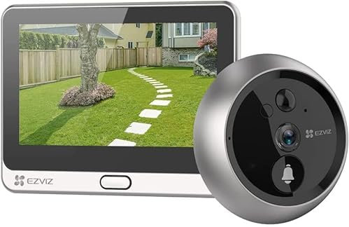 EZVIZ Spioncino Digitale Senza Fili con Monitor 4.3, Video 1080p, Campanello Integrato, Visione Notturna, Rilevamento Movimento PIR, Audio Bidirezionale