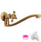 KOPYFANTAP Robinet Mural Rétro en Laiton, Vintage Robinets Exterieur Jardin G1/2,Pivotant à 180° Antique Mural Montage Froid Robinetterie pour Cuisine Bain Jardin