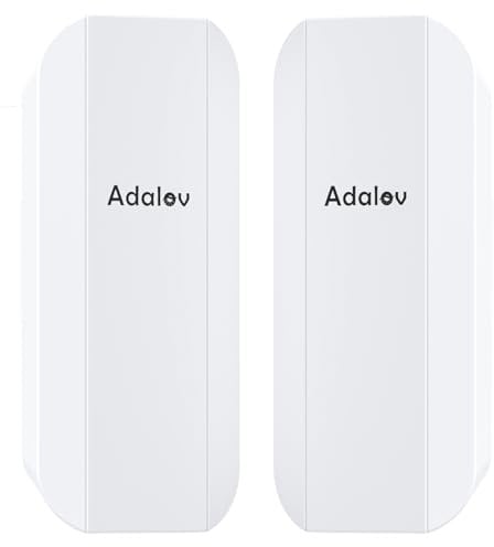 Adalov CPE362 Ponte Radio WiFi Esterno 5,8GHz, Bridge Wireless Gigabit con Antenna 14dBi, Porta LAN 1000Mbps, Supporto VLAN, 48V PoE per Estensione di Rete Punto a Punto, Punto a Multipunto fino a 5KM