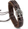 RENUX Bracelet Cuir Homme,Bracelets En Cuir Pour Hommes Bracelet En Cuir Tressé Brun Arbre De Vie Réglable Bracelets Bracelets En Cuir Simples Bijoux Pour Hommes Cadeau Pour Petit Ami, Frère