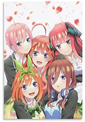 2022 New Anime The Quintessential Quintuplets Poster Painting Canvas Wall Art Living Room 16x24inch(40x60cm)