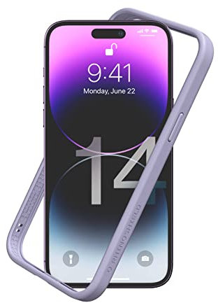 RhinoShield Bumper Case kompatibel mit [iPhone 14 Pro Max] | CrashGuard NX - Stoßdämpfende Schutzhülle im schlanken Design - 3.5 Meter Fallschutz - Lavender
