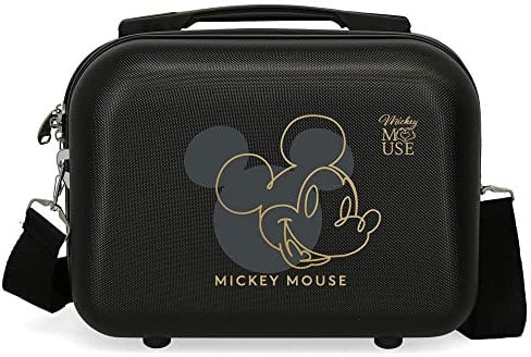 Moleskine Disney Mickey Outline Trousse de toilette adaptable avec bandoulière Noir 29 x 21 x 15 cm Rigide ABS 9,14 L 0,6 kg, Noir, Trousse adaptable avec bandoulière
