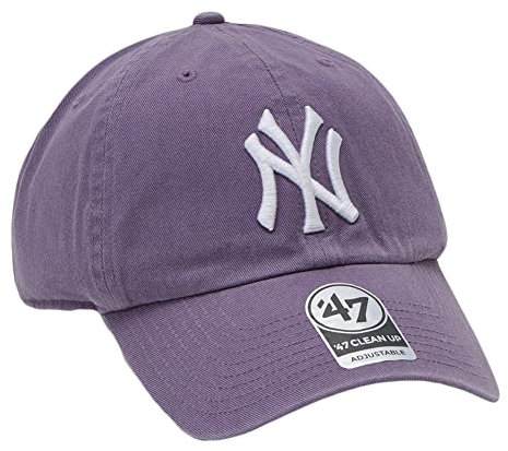 '47 Marke NY Cap Visier Gebogene Stickerei NY Vorne Cap Baseball Einheitsgröße Einstellbare Clean up Wählen Sie Farbe, violett, One size