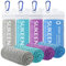 Sukeen Kühlendes Handtuch, 4er Set Kühlhandtuch Cool Towel, Gym Handtuch, Eishandtuch Kühltuch Hals, Kühlendes Handuch Mikrosfaser, Kühlendes Sporthandtuch für Yoga, Strand, Golf, Camping (100x30cm)