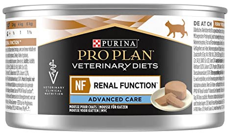 PURINA PRO PLAN Veterinary Diets NF Renal Function Advanced Care Katze Mousse | 24 x 195g | Diätalleinfuttermittel für ausgewachsene Katzen | Zur Unterstützung der Nierenfunktion