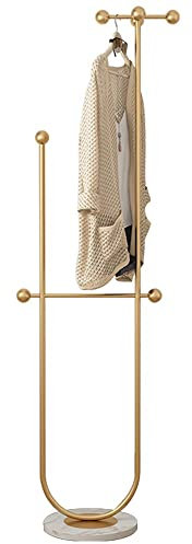STARMS Robuster Kleiderständer, Kleiderständer Mit Stahlkonstruktion Und Kleiderstange Und 6 Haken, Unteres Regal, Für Den Schlafzimmereingang Im Dachgeschoss