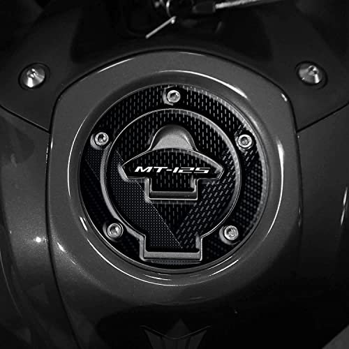 3D-Kunstharz-Aufkleber für Motorrad, kompatibel mit Yamaha MT-125 ab 2020 (Midnight Black, Deckenschutz)