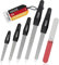marQus Saphir Nagelfeilen Set - Hochwertiges SIX-Pack aus Solingen, grobe und feine Seite, 9 bis 17.6 cm Länge - Professionelle Saphierfeilen für perfekte Nagelpflege inkl Polierfeile made in Germany