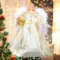 Engel Christbaumspitze, Weihnachtspuppe Hängender Weihnachtsengel-Anhänger Christbaumschmuck Fee Engel mit Flügel für Baumschmuck