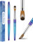 Shine Chance Acrylic Nail Brush - Size 12, 100% Pure Kolinsky Sable 3D Art Nail Brush & Application Tool - Gradient Blue Handle