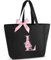 Vavabox Handtasche Damen A-Z Reißverschluss Schultertasche, Geschenke für Damen,Bräute und Brautjungfern, Arbeit,Reisen,Einkaufen,Schule (L, Schwarz)
