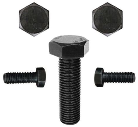 Sechskantschrauben DIN 933 Schwarz Edelstahl M4 M5 M6 M8 M10 SCHWARZE Schrauben (10, 6 x 20)