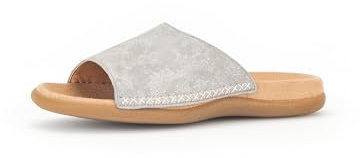 Gabor Damen Pantoletten | Frauen Slipper | Best Fitting | sommerclogs | Sandalen | Freizeitschuhe | Schlupfschuhe | schluepfschuhe | grau | 38 EU - 5 UK
