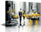TISHIRON Street View of New York Wandkunstdrucke, Poster, gelbes Taxi, Mann und Frau, Ölgemälde, amerikanische Stadt, Leinwand, Wandgemälde für Wohnzimmer, Kinderzimmer, Schlafzimmer, gerahmt, 45,7 x