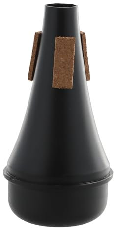 Trompete Stumm, Trompete Dämpfer, Trompetenschalldämpfer mit KorkStreifen, Schwarz Praxis Trompete Mute, Straight Mute Trompete für Jazz Classic Anfänger