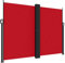 vidaXL Auvent Latéral Rétractable, Brise-Vue de Jardin, Écran de Protection, Écran de Balcon Terrasse Arrière-Cour Extérieur, Rouge 180x1000 cm