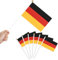Dreamark 40 Stück Deutschland Flagge Klein, Mini Handflaggen Mini Deutschlandfahnen Fanartikel Mini Fähnchen Flagge mit Stange für deutsche Sportveranstaltungen EM Deko Deutschland