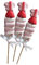 Generico Spiedino marshmallow rosa 3 pezzi