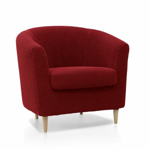 SOFASKINS® Funda para Sillon, Funda Sofa súper elástica, Funda para sofá con diseño Exclusivo, Transpirable y Duradera, Funda para sofá fácil de Colocar. Medidas 60-90 cm. Color Rojo