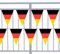 Deutschland Dreieck Fahnenkette, Deutsche Deko Fahne Klein, Schwarz Rot Gold Deutschland Fussball 2024 Fan, 1 Stück 20 Flaggen Beidseitig Stoff Für Euro League Weltmeisterschaft Bar Deko 30 X 20cm
