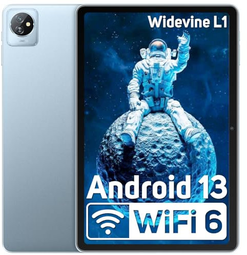 Blackview Tab70 WiFi Tablet 10 Zoll, 8GB RAM+64GB ROM(2TB TF) Quad-Core Tablet Android 13, 6580mAh Akku WiFi 6 Tablet, Dual-Kamera de 5MP mit Widevine L1/3.5mm Klinke/Google Play/Typ-C/BT 5.0