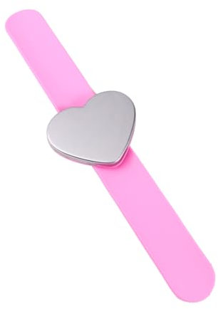 ULDIGI Magnetischer Sprengring Herz Haarspange Friseur Armband Herz-haarspangen Bobby-pin-Halter Armband Nadelkissen Herz-Magnet-Armband Haarnadelhalter Magnetspielzeug Rosa Kieselgel