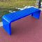 Sitzbank aus Metall für den Außenbereich, wetterfeste Gartenbank, rückenfreie Terrassen-Parkbank, Sitzdesign mit Lattenrost, Tragfähigkeit 400 kg, für Rasen, Balkon, Hof (Farbe: Blau, Größe: