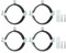 sourcing map 4 Pcs Adjustable Pipe Bracket Clamp, 3-1/2(89mm) Wall Ceiling Mount Split Ring Pipe Hanger Galvanized Iron Pipe Strap Support with Screw & Expansion Tube for Pipe Tube