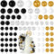 NACHLYNN 80 Pcs Cake Balls Decorations Mini Balloon Cake Topper Balls Foam Cupcake Toppers Balls for Cake Decorating Birthday Parties Weddings Anniversary (Black Silver Gold Series)