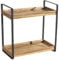 AYES Wooden Coffee Station Organizer - 2 Tier Iron & Wood Storage Rack, Kitchen Counter Shelf, 13.2 in x 13.2 in x 6.9 in