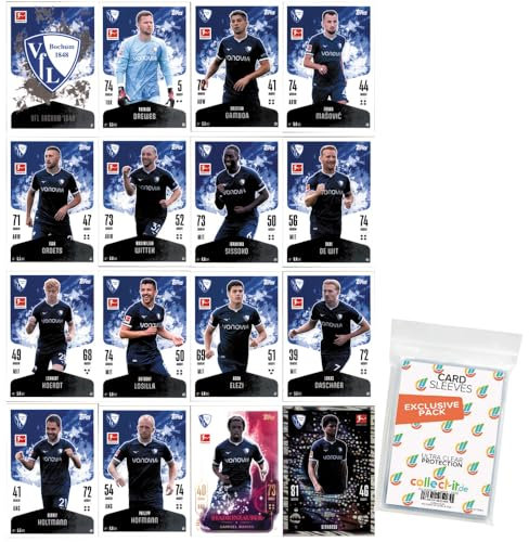 Bundle mit Topps Match Attax Bundesliga - 2024/25 - Mannschaftspaket - VFL Bochum 1848 + Exklusive Collect-it Hüllen