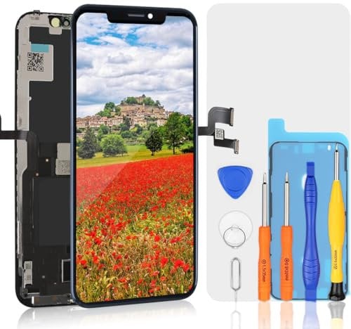 bokman Display für iPhone XS, FHD Display 5,4 Zoll LCD und Ersatz für Touchscreen (Face ID, True Tone programmierbar)